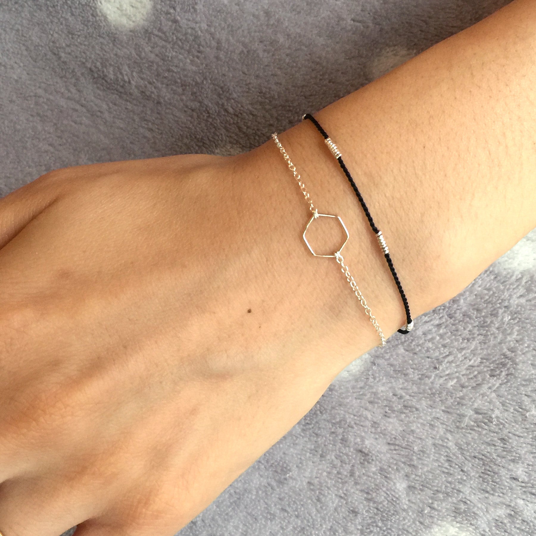 Elegant Wrapped Wire Silk Bracelet - Blue & Silver for Women | Boho Chic Handmade Jewelry | Perfect for Parties, Weddings & Everyday Wear