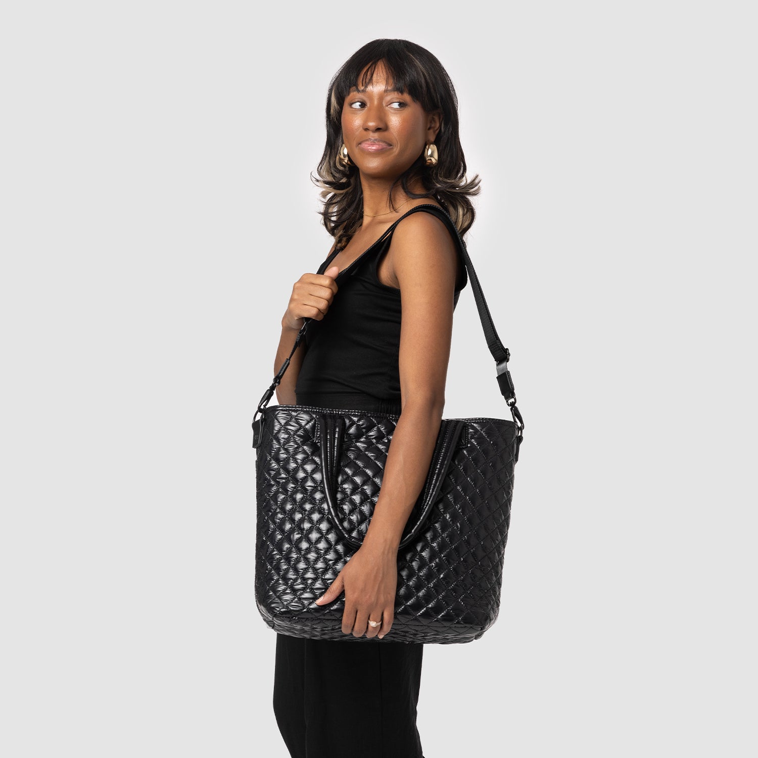 Harper Quilted Tote Bag for Women - Stylish & Spacious Handbag for Work, Travel & Everyday Use