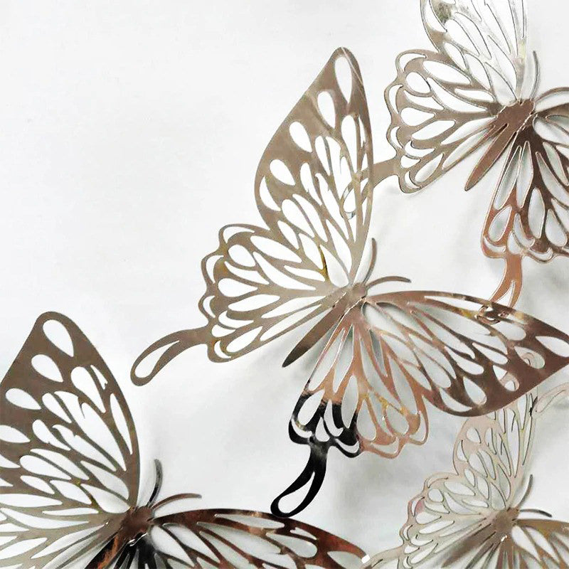 Golden Butterfly Wall Decals - Self-Adhesive Removable Vinyl Stickers for Home, Nursery, Bedroom Decor - Perfect for DIY Wall Art and Room Makeover