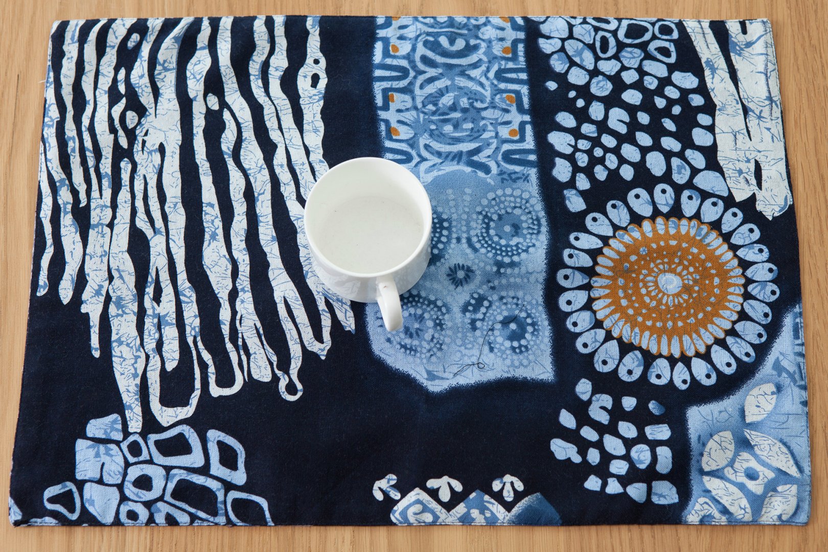 Mediterranean Style Cotton Placemats - Double-Sided Printed, Washable Table Mats for Dining Room & Kitchen Decor (Set of 2) - Perfect for Everyday Meals, Dinner Parties & Holiday Tablescapes