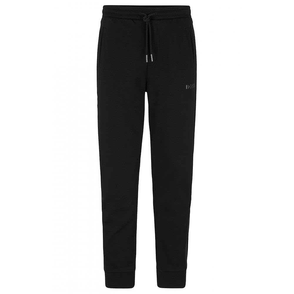 Hugo Boss Men's Black & Beige Hadiko 1 Joggers - Comfortable Athletic Track Pants for Running, Gym & Casual Wear