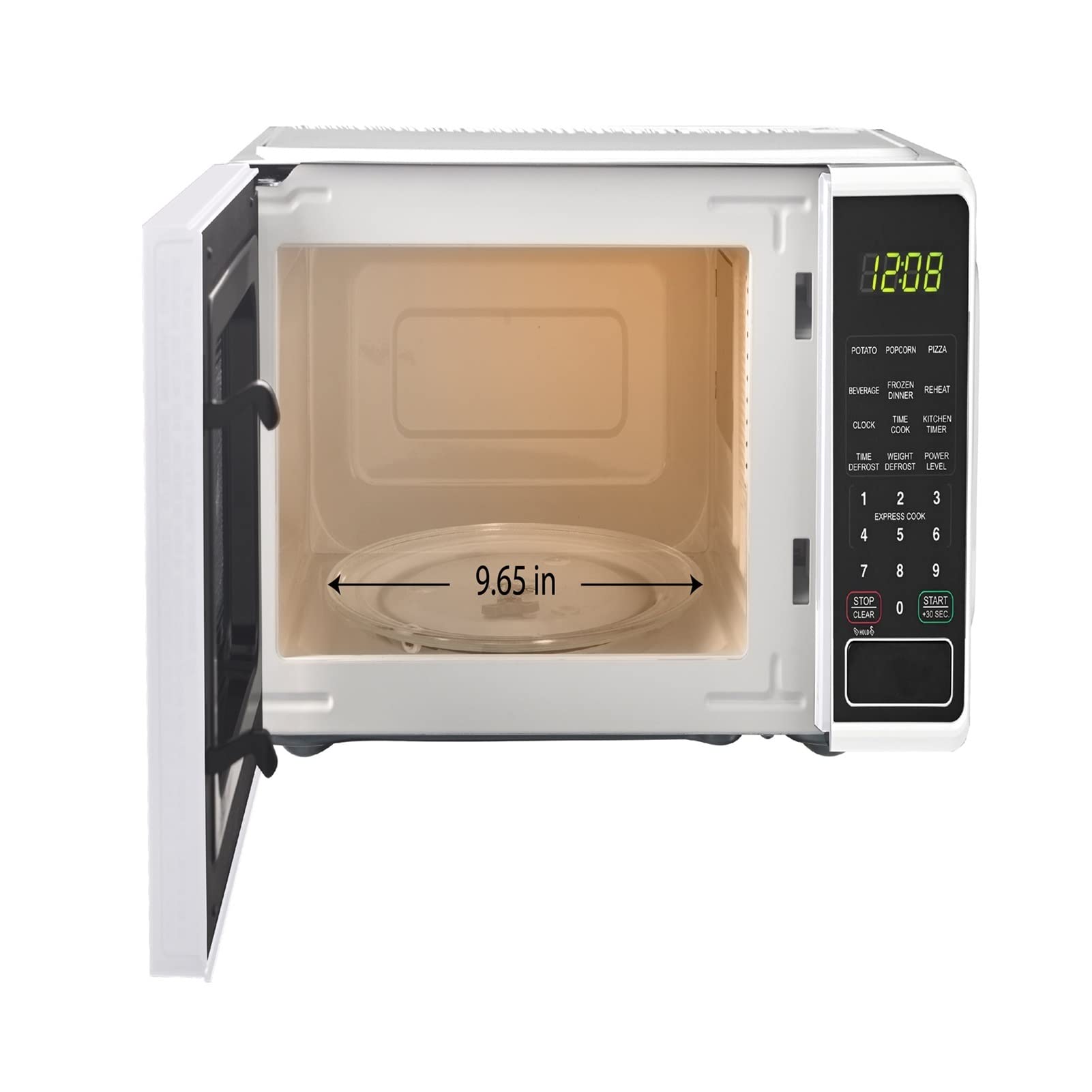 FFIME 0.7 Cu ft Compact Countertop Microwave Oven - Small White Microwave for Kitchen, Dorm, Office & RV - Fast Cooking & Reheating Meals