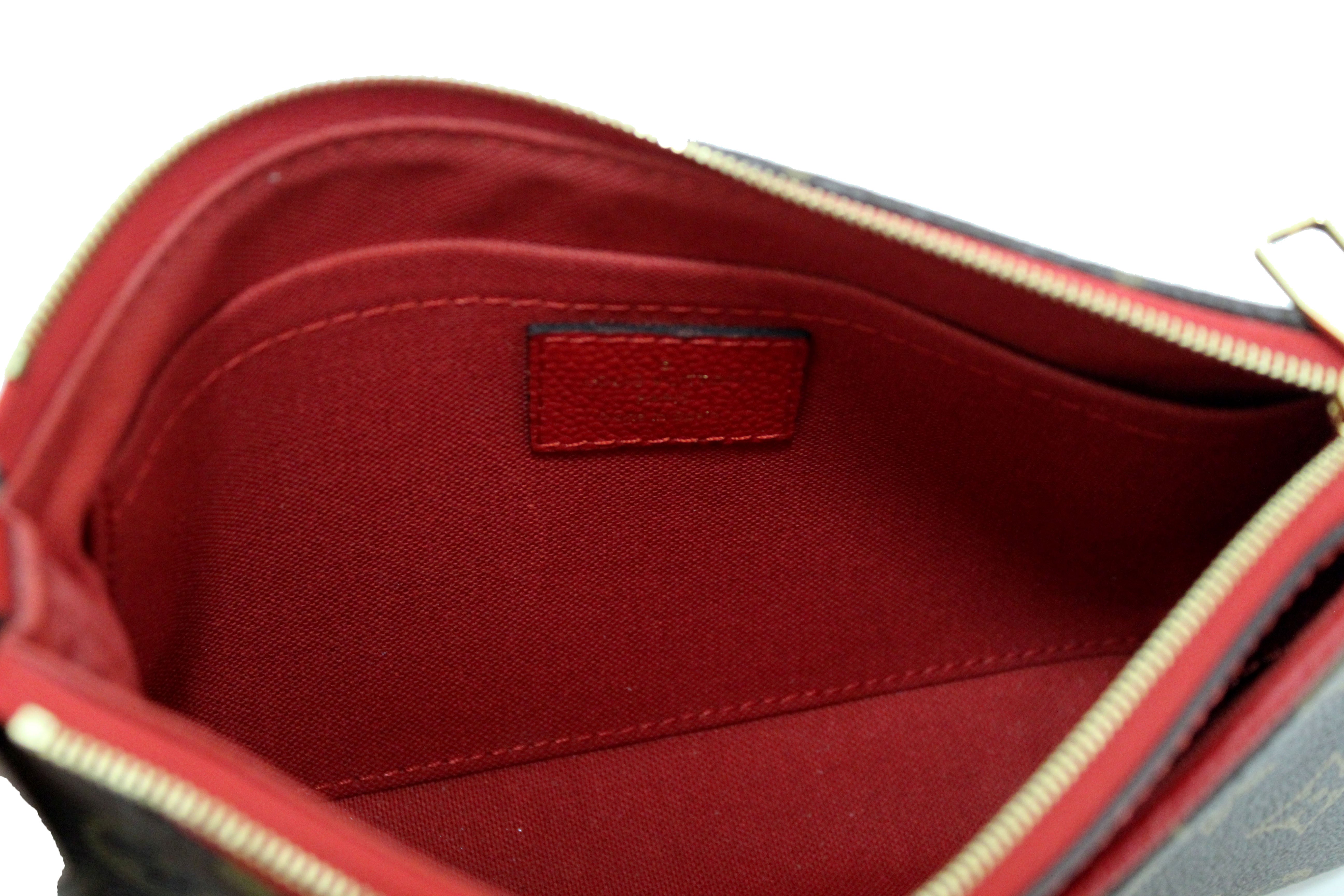 Authentic Louis Vuitton Monogram Red Pallas Clutch Bag - Luxury Designer Handbag for Women, Perfect for Evening Parties, Date Nights & Special Occasions