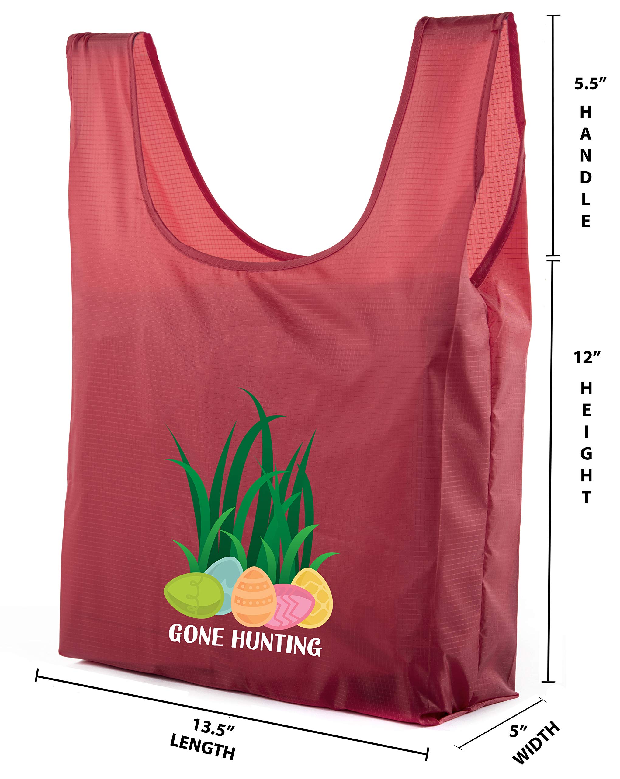 Easter Basket Bags - Bulk Reusable Grocery Tote Bags for Easter Egg Hunt & Spring Celebrations | Perfect for Kids' Easter Party Favors, Church Events & Family Gatherings
