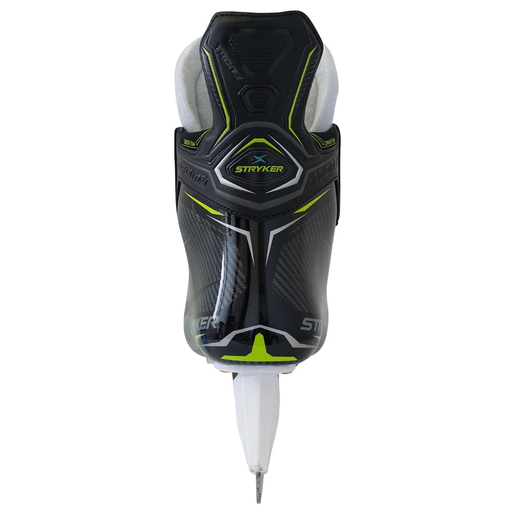 TronX Stryker Senior Adult Junior One Piece Composite Pro Ice Hockey Skates - 2023 New Model with Pro Max Stiffness - Perfect for Competitive Play, Training & Recreational Skating