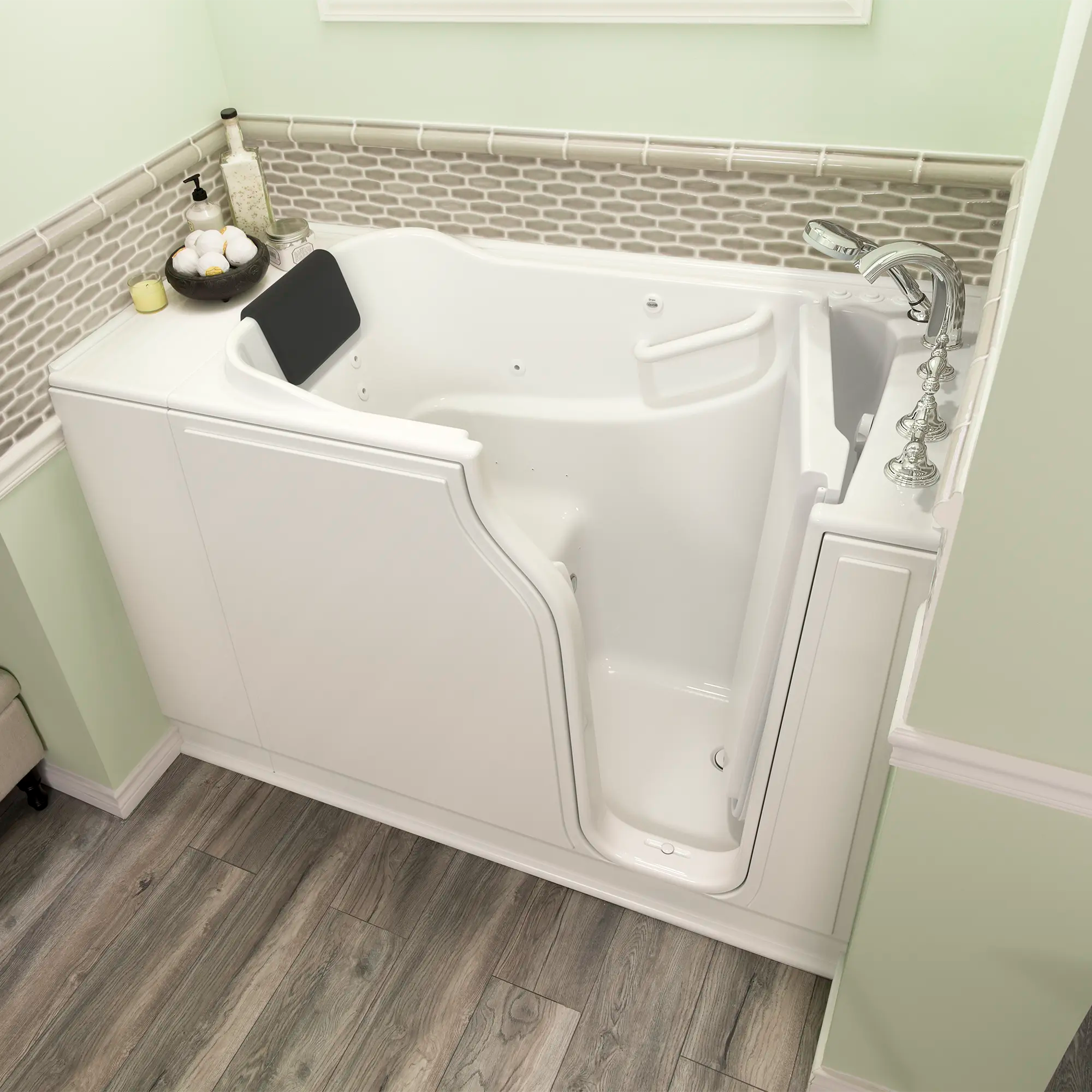Premium 30 x 52 Inch Walk-in Bathtub with Air Spa & Whirlpool System - Right Hand Drain & Faucet - Gelcoat Finish for Ultimate Relaxation - Ideal for Elderly & Mobility Needs