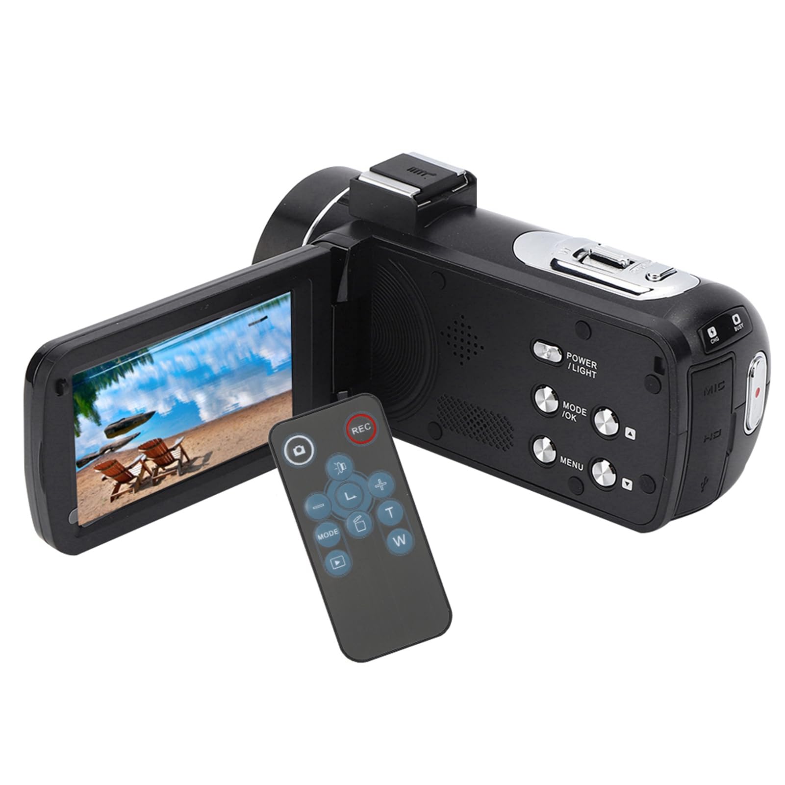 NIZUUONE 4K Digital Camera with 18X Optical Zoom, 3 Inch Touch Screen IPS Display, Portable Camcorder for Vlogging, Travel, YouTube & Home Movies - HD Video Recorder for Beginners & Professionals