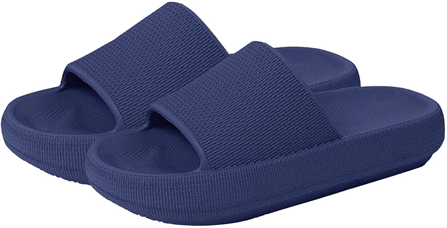 **Cloud Slides Slippers for Women & Men - Ultra Soft Pillow Slippers with Non-Slip Sole - Comfortable Bathroom Shower Sandals for Indoor & Outdoor Use - Perfect for Home, Spa, Poolside, and Travel**