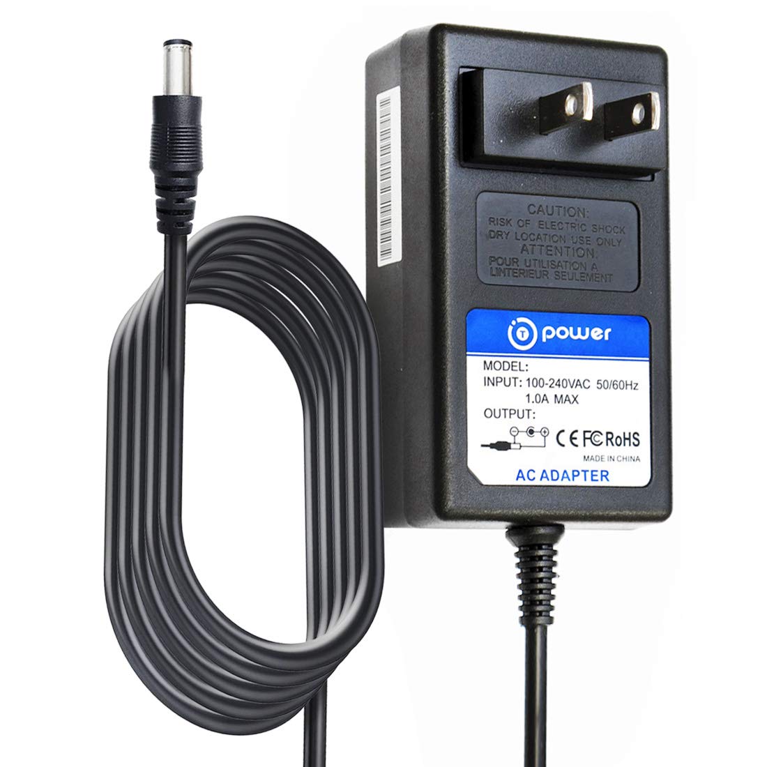 Weslo Fitness Quest Eclipse HR4100 4100HRA 4100HR Elliptical Bike Power Supply Cord Charger - Replacement T-Power Adapter for Home Gym Equipment (Perfect for Indoor Cardio Workouts)