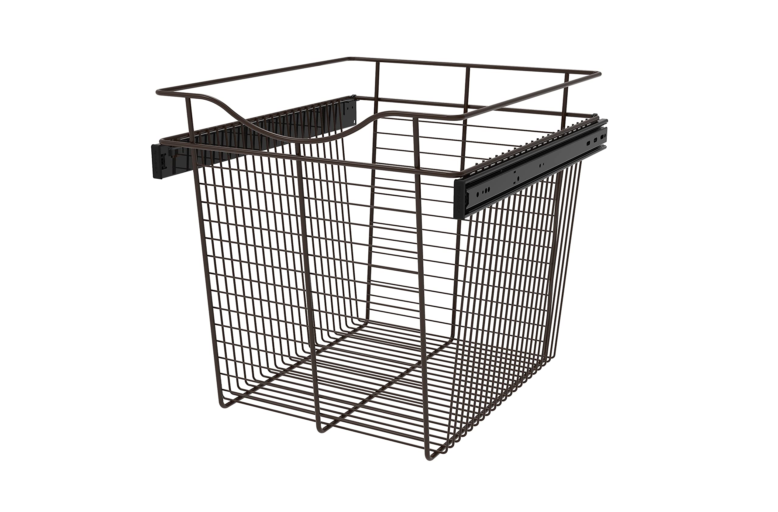 Rev-A-Shelf CB-182018ORB-1 Oil Rubbed Bronze Pull-Out Closet Basket Organizer - Space Saving Storage Solution for Bedrooms, Bathrooms & Walk-In Closets
