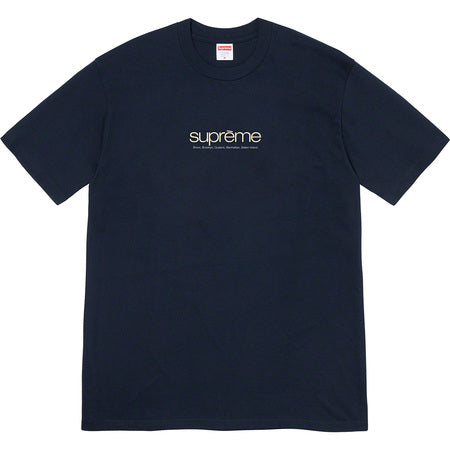 Supreme Five Boroughs T-Shirt - Navy Blue Cotton Crewneck Tee for Men - Streetwear Fashion & Casual Wear