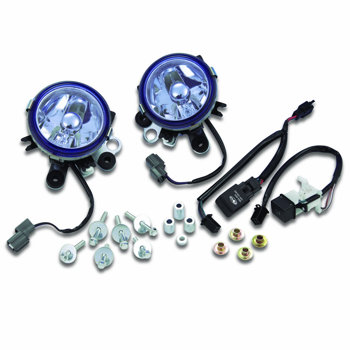 Show Chrome Accessories 52-704 Motorcycle Lower Fog Light Kit - High Visibility LED Lights for Night Riding & Adventure Touring