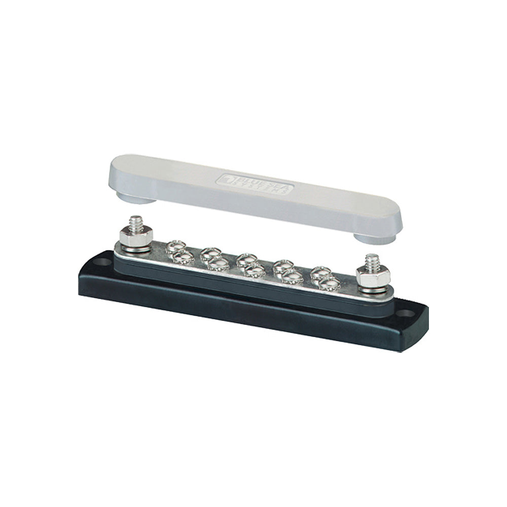 Blue Sea 2300 150AMP Common BusBar - 10 x #8-32 Screw Terminal with Cover - Marine & RV Electrical Power Distribution System for Boats, Yachts, and Campers