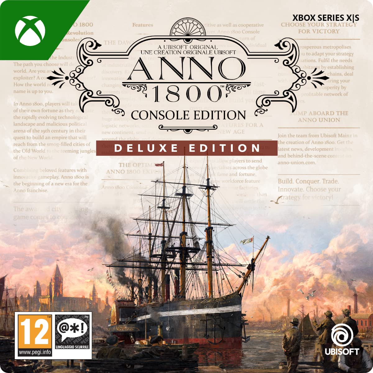 Anno 1800: Console Edition - Deluxe Version for Xbox Series X|S - Digital Download Code | City-Building Strategy Game for Home Entertainment