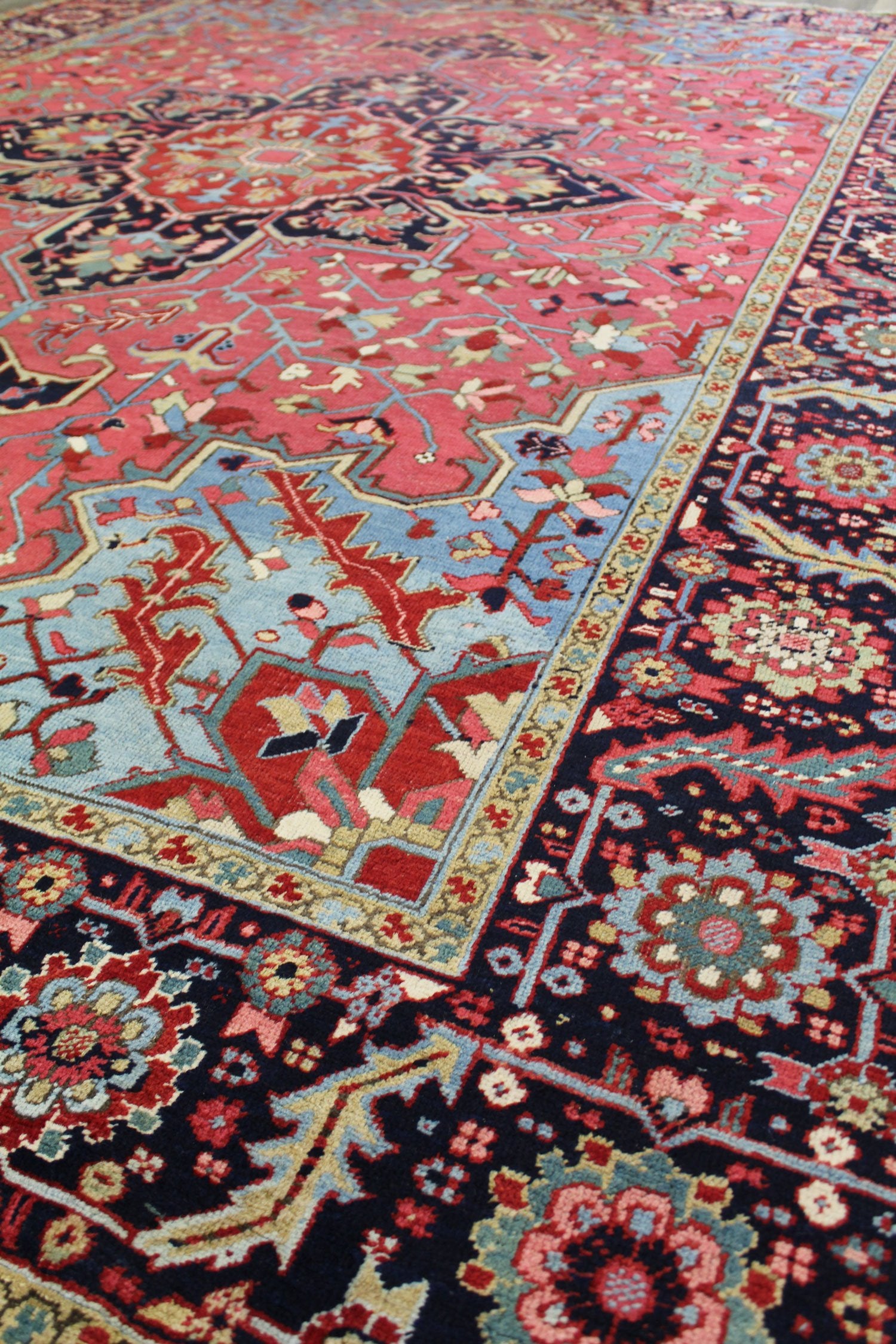 Vintage Heriz Handwoven Tribal Rug - Authentic Persian Carpet for Home Decor, Living Room, Bedroom & Office | 66392