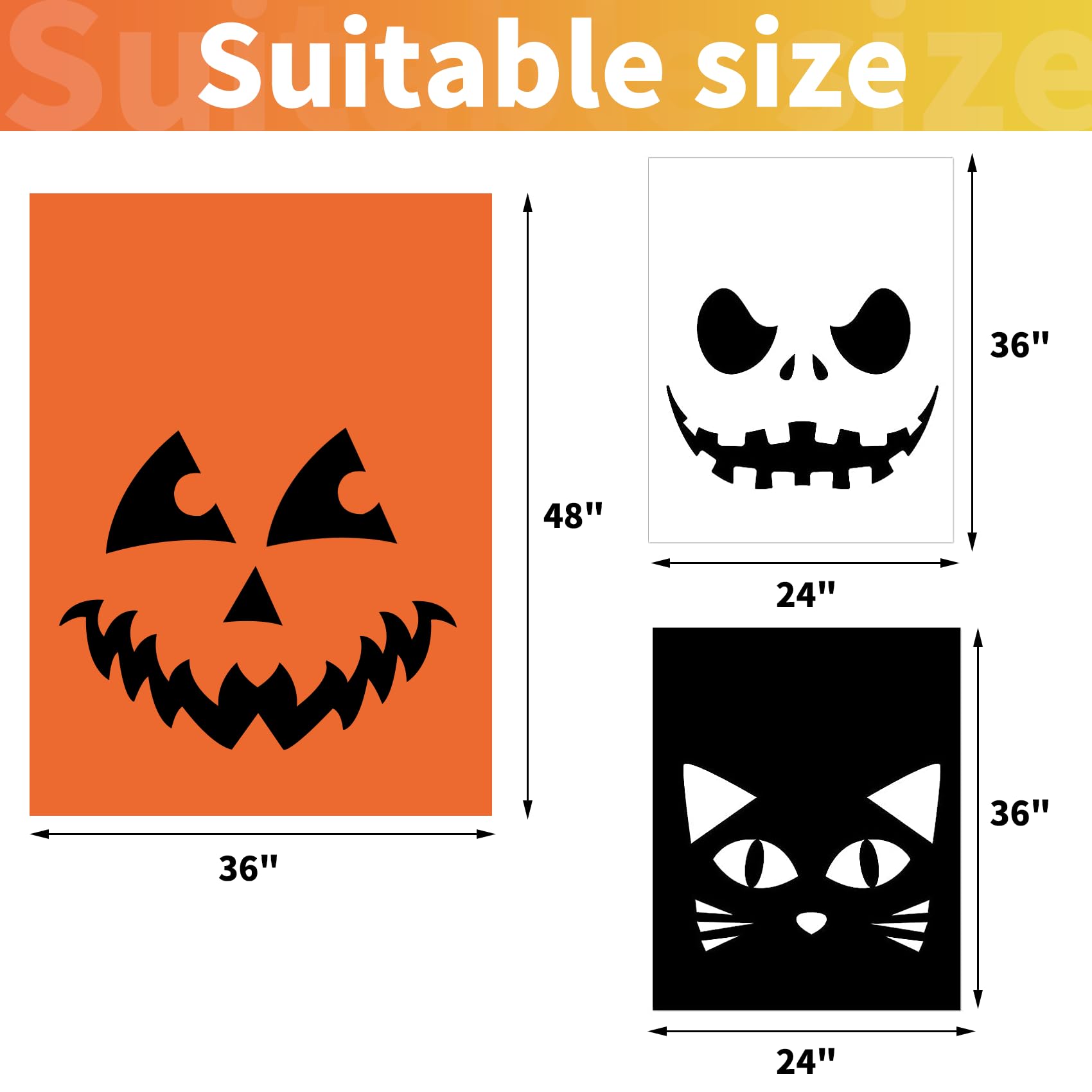 Guheake 9-Pack Halloween Pumpkin Leaf Bags with Twist Ties - Durable Plastic Jack-o-Lantern Lawn Bags for Fall Yard Decor, Thanksgiving Leaf Collection & Outdoor Garden Trash - Perfect for Halloween Parties, Autumn Cleanup & Seasonal Home Decor