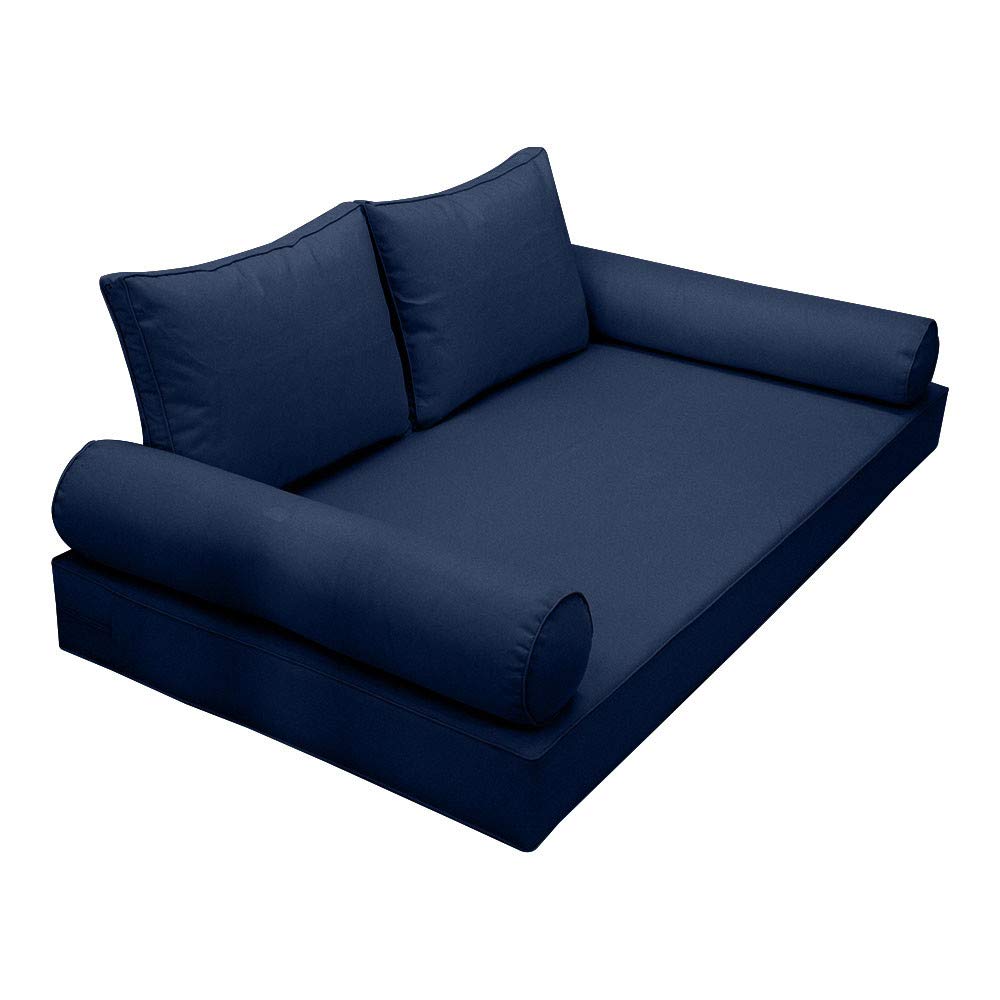 Prolinemax Outdoor Daybed Slipcover with Piped Trim - Twin Size AD101 - Waterproof & UV Resistant Cushion Cover for Patio, Poolside, and Garden Furniture