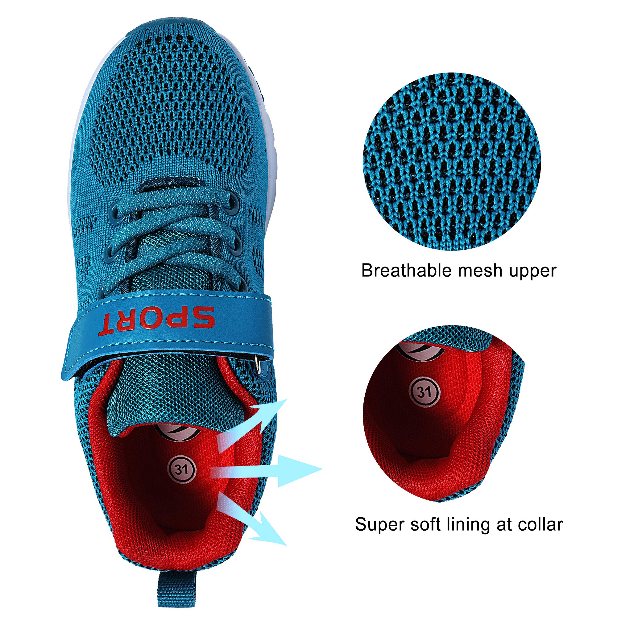 MAYZERO Kids Tennis Shoes - Breathable Lightweight Running & Walking Sneakers for Boys and Girls - Perfect for Sports, Gym Class & Everyday Play