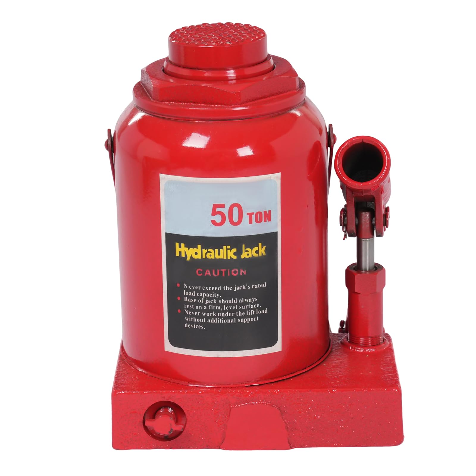 50 Ton Hydraulic Bottle Jack - Heavy Duty Welded Design for Auto Repair, House Lifting & Industrial Use (110,231 lbs Capacity, Red) - Perfect for Vehicle Maintenance, Construction & Emergency Scenarios