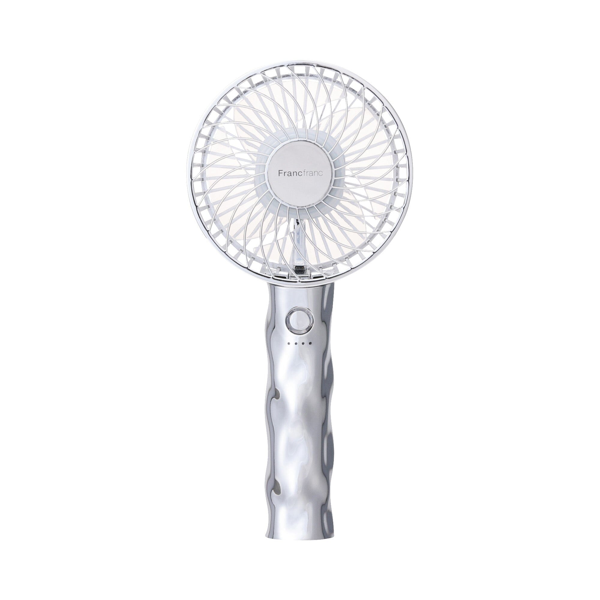 FRAIS Portable Handheld Fan with Wave Design - Silver | Personal Cooling Fan for Office, Travel, and Outdoor Activities