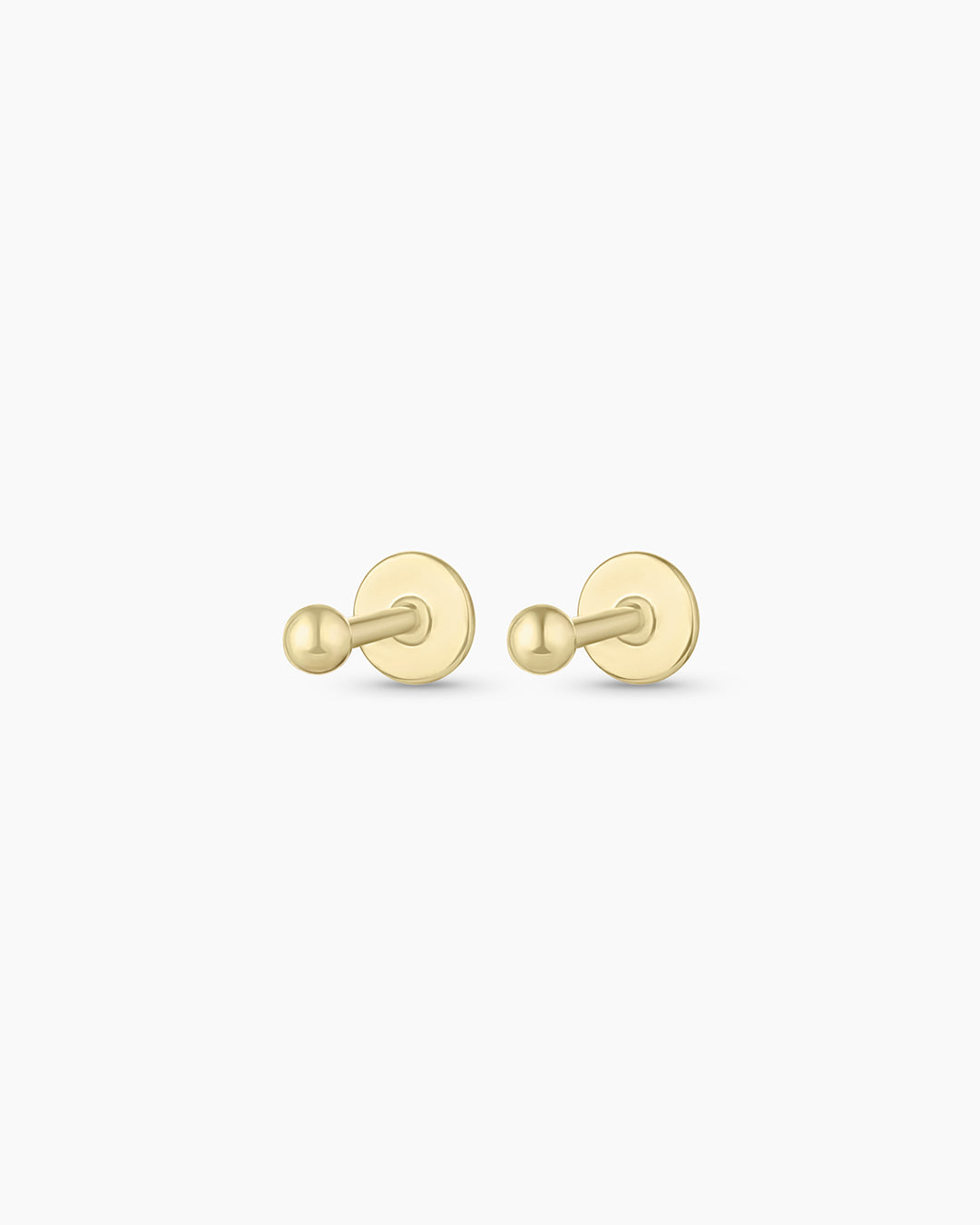 14K Gold Newport Flat Back Stud Earrings for Women - Hypoallergenic, Dainty & Elegant Jewelry - Perfect for Everyday Wear, Parties & Gifting