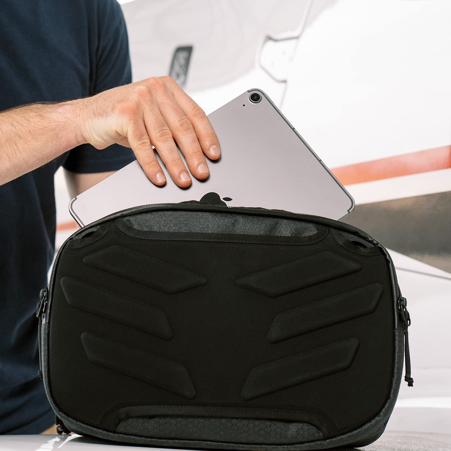 Stealth Pilot Flight Bag - Durable Ballistic Nylon Aviation Bag for Headset, Tablet & Logbook Storage - Perfect for Commercial & Private Pilots - Ideal for Travel, Training & Everyday Use