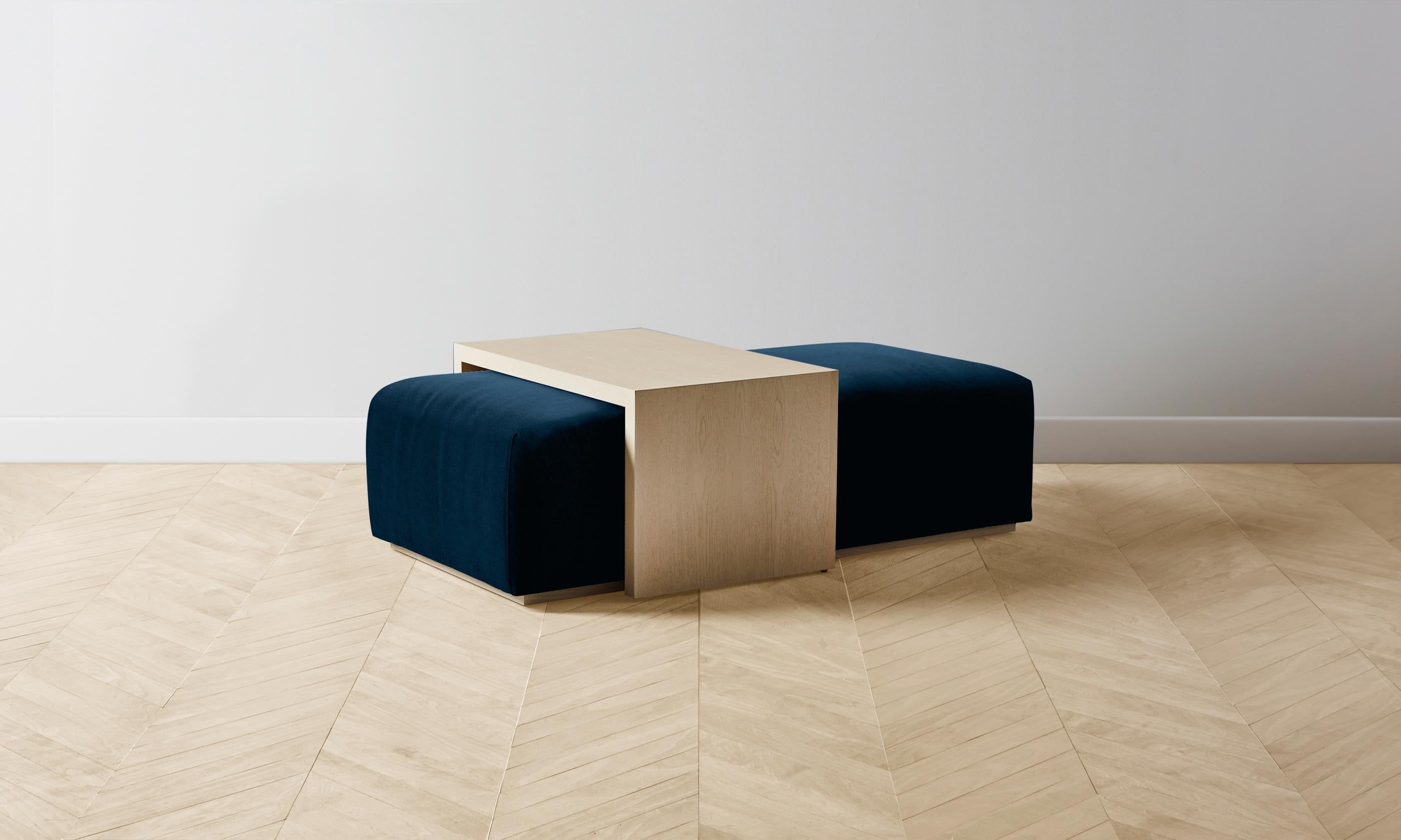 The Bowery Ottoman - Premium Mohair Admiral Upholstered Footstool for Living Room, Bedroom & Lounge - Stylish & Comfortable Home Decor