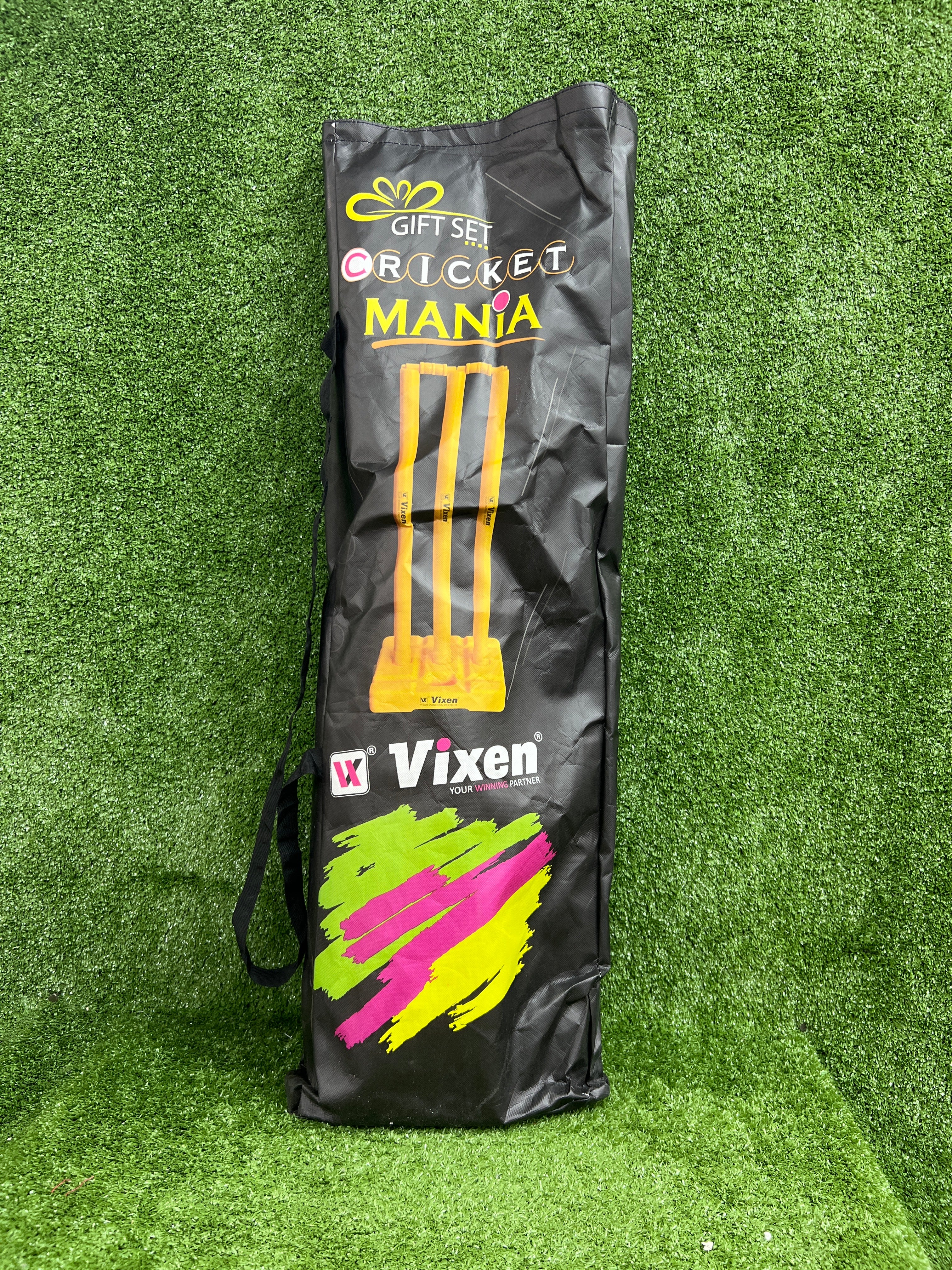 Vixen Cricket Plastic Stumps Set with Durable Base - Perfect for Backyard Cricket, Training & Kids Outdoor Sports Games