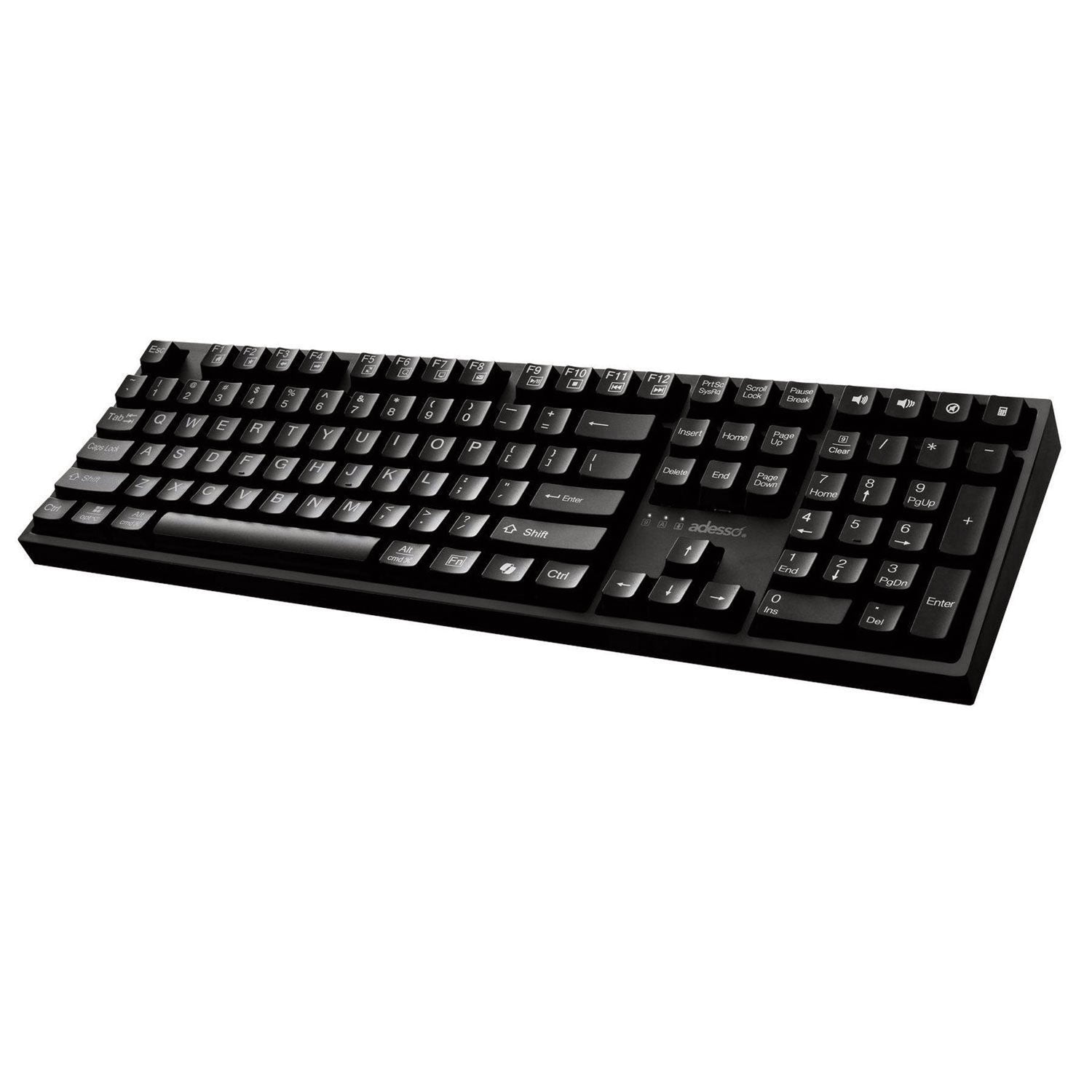 Adesso EasyTouch 670UB Backlit Ergonomic USB Keyboard - Wired Computer Keyboard for Office & Gaming - Spill-Resistant Design with Quiet Touch Keys (Black) - Perfect for Typing, Programming & Long Work Sessions