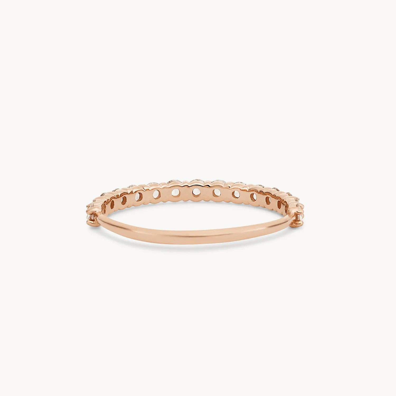 14K Rose Gold Moonglade Ring with White Diamonds | Elegant Dainty Jewelry for Women | Perfect for Weddings, Anniversaries & Special Occasions