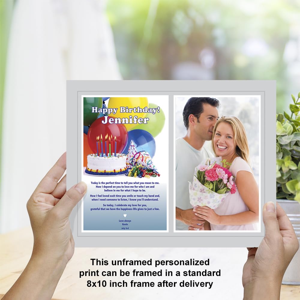 Personalized 8x10 Inch Custom Photo Print with Names - Unique Gift for Wife, Husband, Girlfriend or Boyfriend | Perfect for Anniversaries, Valentine's Day & Special Occasions