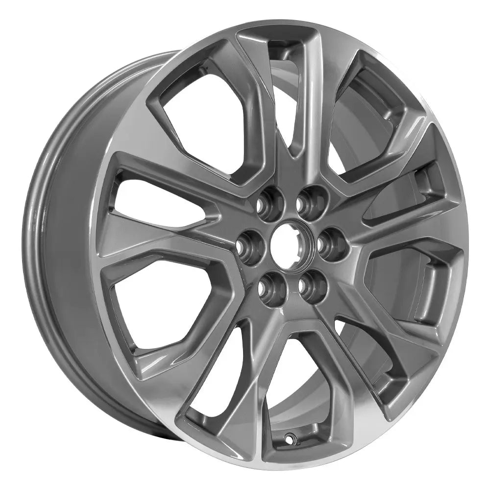20 Inch CNC Silver Alloy Wheel Replacement for Chevy Traverse - 20x8 CV53 Factory OEM Style - Perfect for Off-Roading, City Driving & Car Upgrades