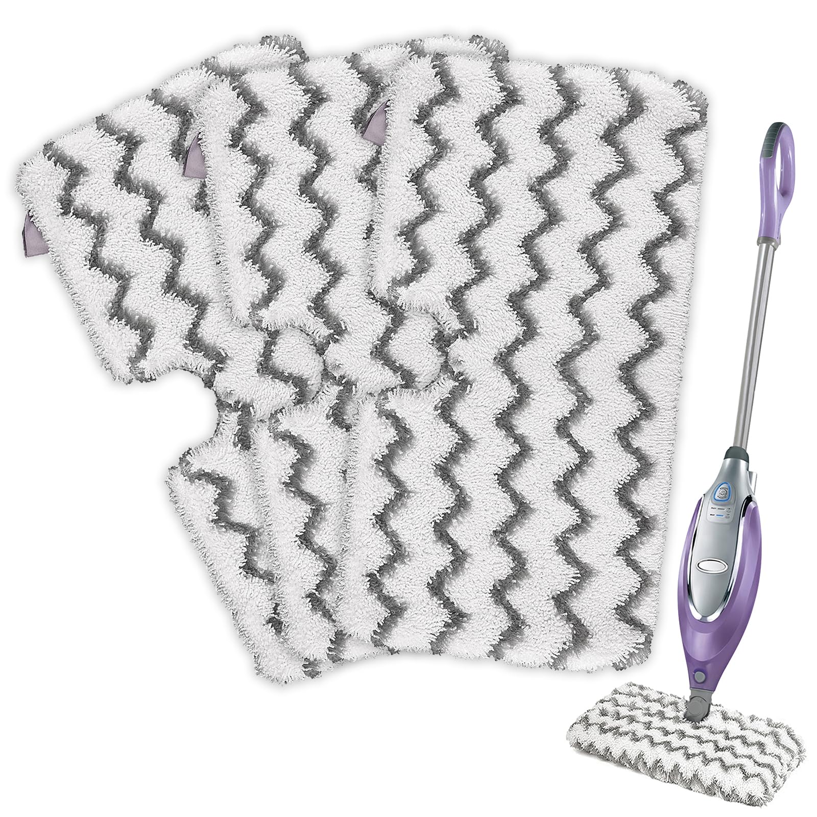 Tidy Monster Steam Mop Pads with Scrub Strips - Microfiber Replacement Pads for Shark Steam Pocket Mop S3500 Series (S3501, S3601, S3550, S3801, S3901, SE450, S3601D, S3901D) - 3-Pack White - Perfect for Deep Cleaning Floors & Tile Surfaces