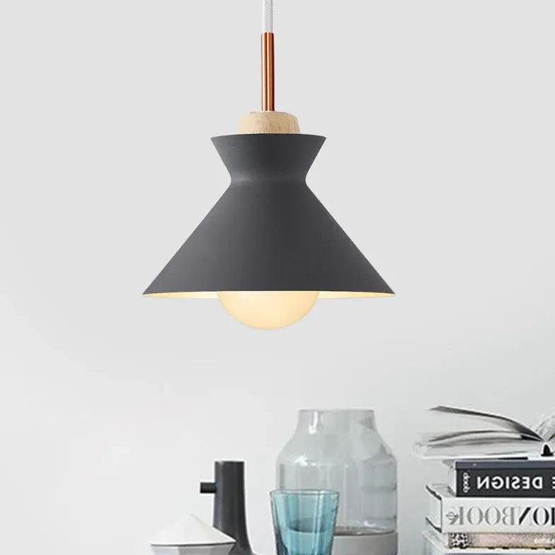 Modern Yellow Trumpet Pendant Light - Elegant Ceiling Lighting for Dining Room, Kitchen, or Bedroom Decor
