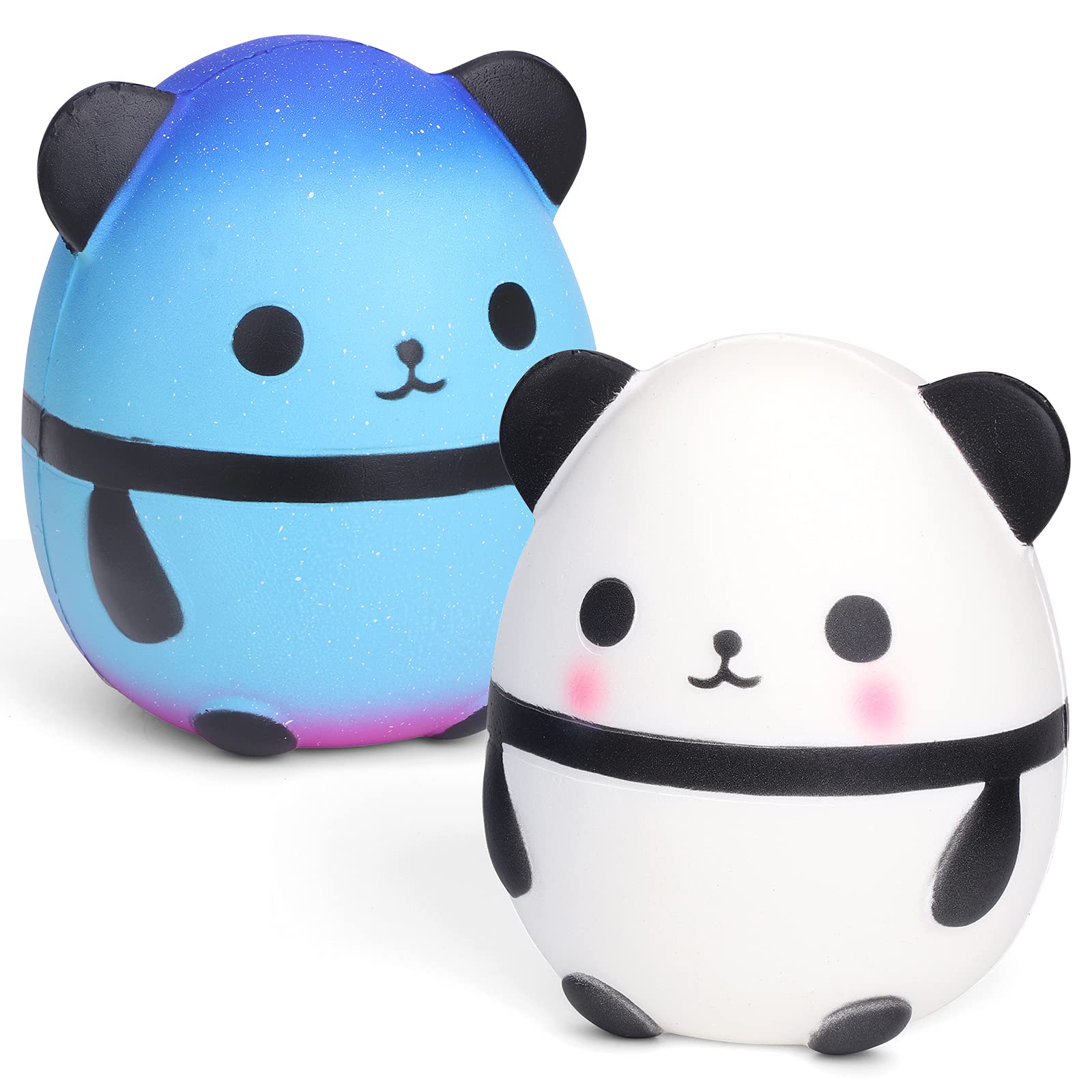 Jumbo Squishy Panda Egg Fidget Toys - Galaxy Panda Slow Rising Stress Relief Scented Mochi Squishies, Soft Pop Doll for Kids & Adults, Perfect for Christmas Gifts, Party Favors, Classroom Prizes, and Sensory Play