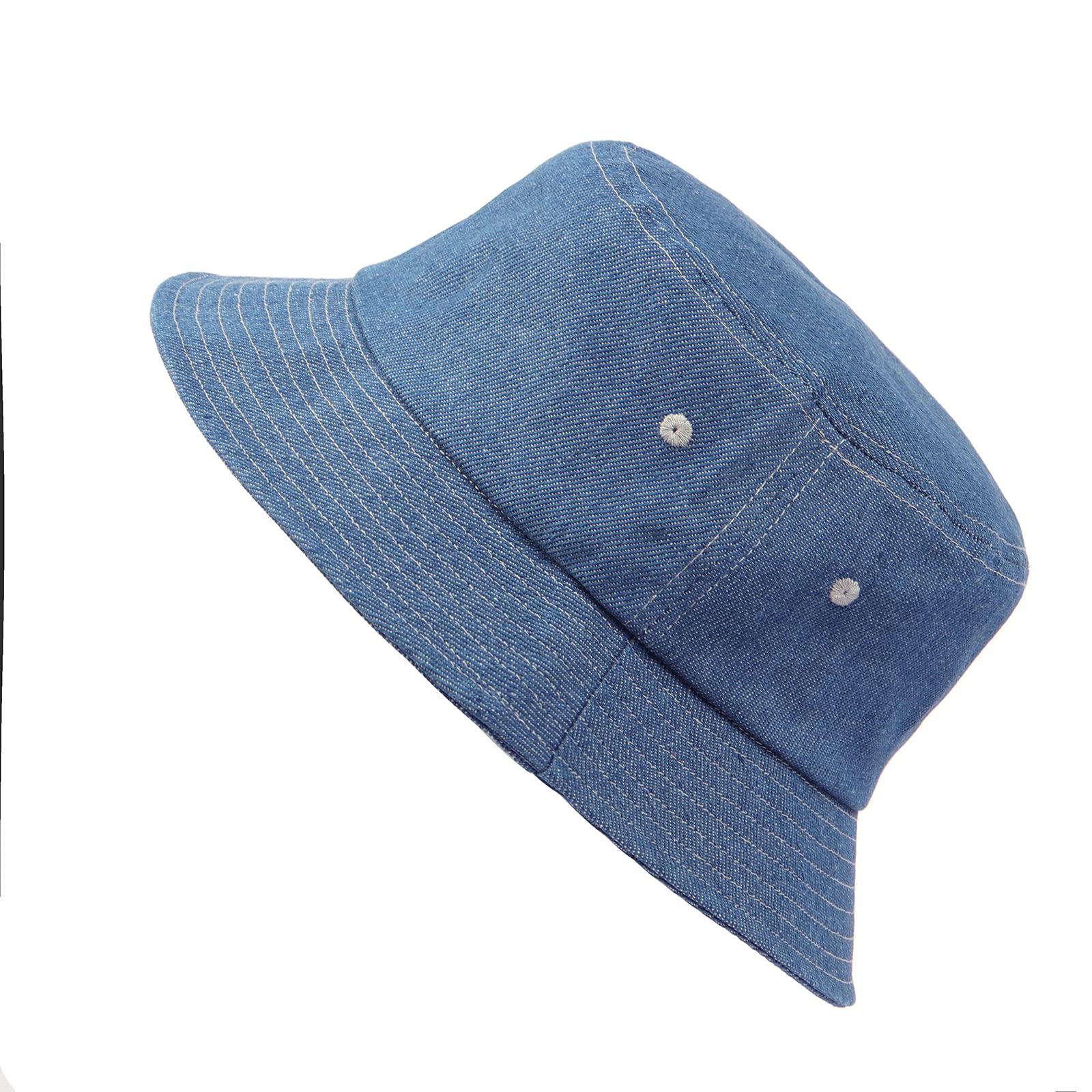 Zylioo XX-Large Denim Bucket Sun Hat for Women - Oversized Packable Fisherman Hat with Adjustable Drawstring, Foldable Wide Brim Summer Travel Beach Hat - Perfect for Outdoor, Vacation, Gardening and Sun Protection