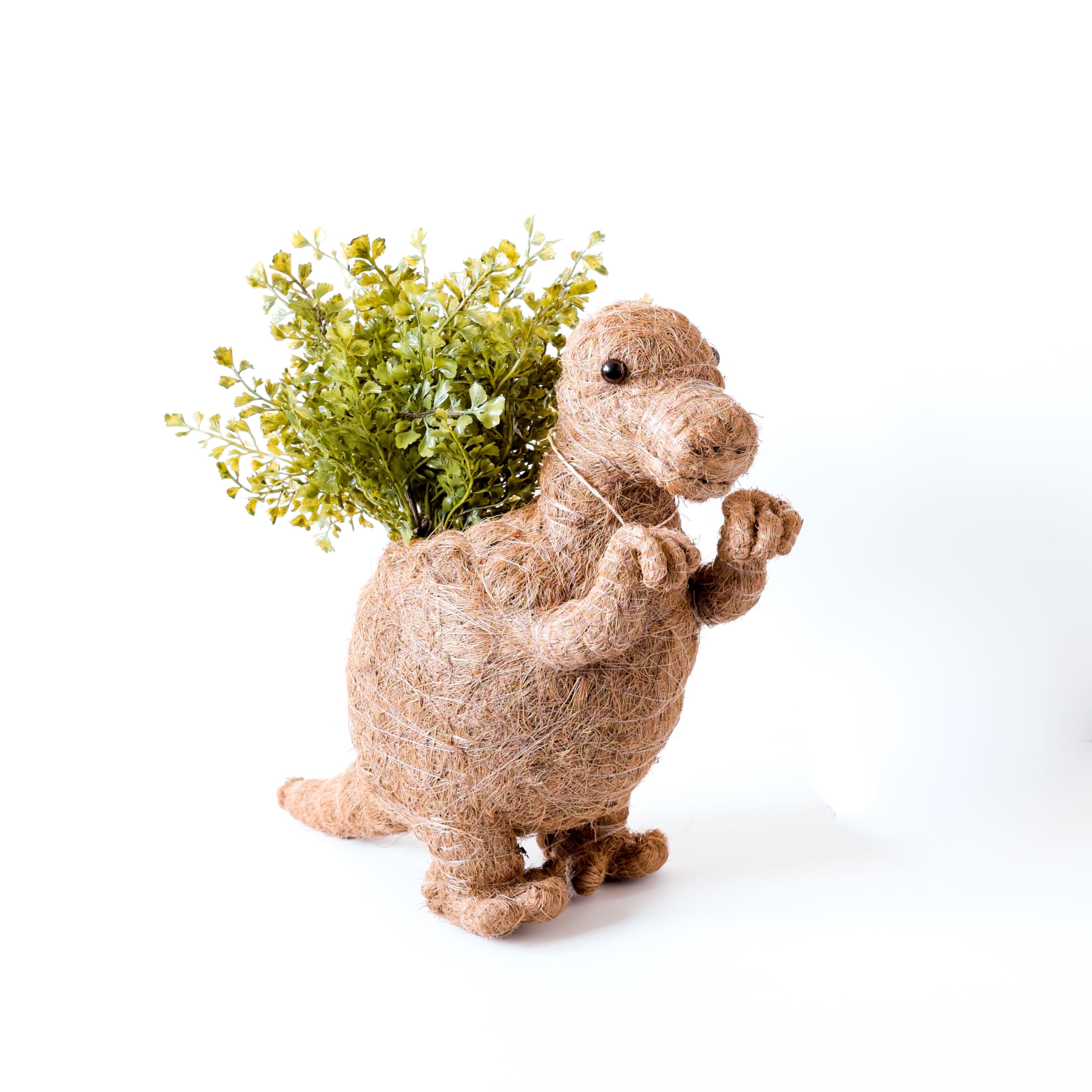Dinosaur Planters for Succulents - 4 Inch T-Rex Ceramic Flower Pots, Cute Home & Office Decor for Plant Lovers, Perfect Gift Idea for Birthday & Housewarming