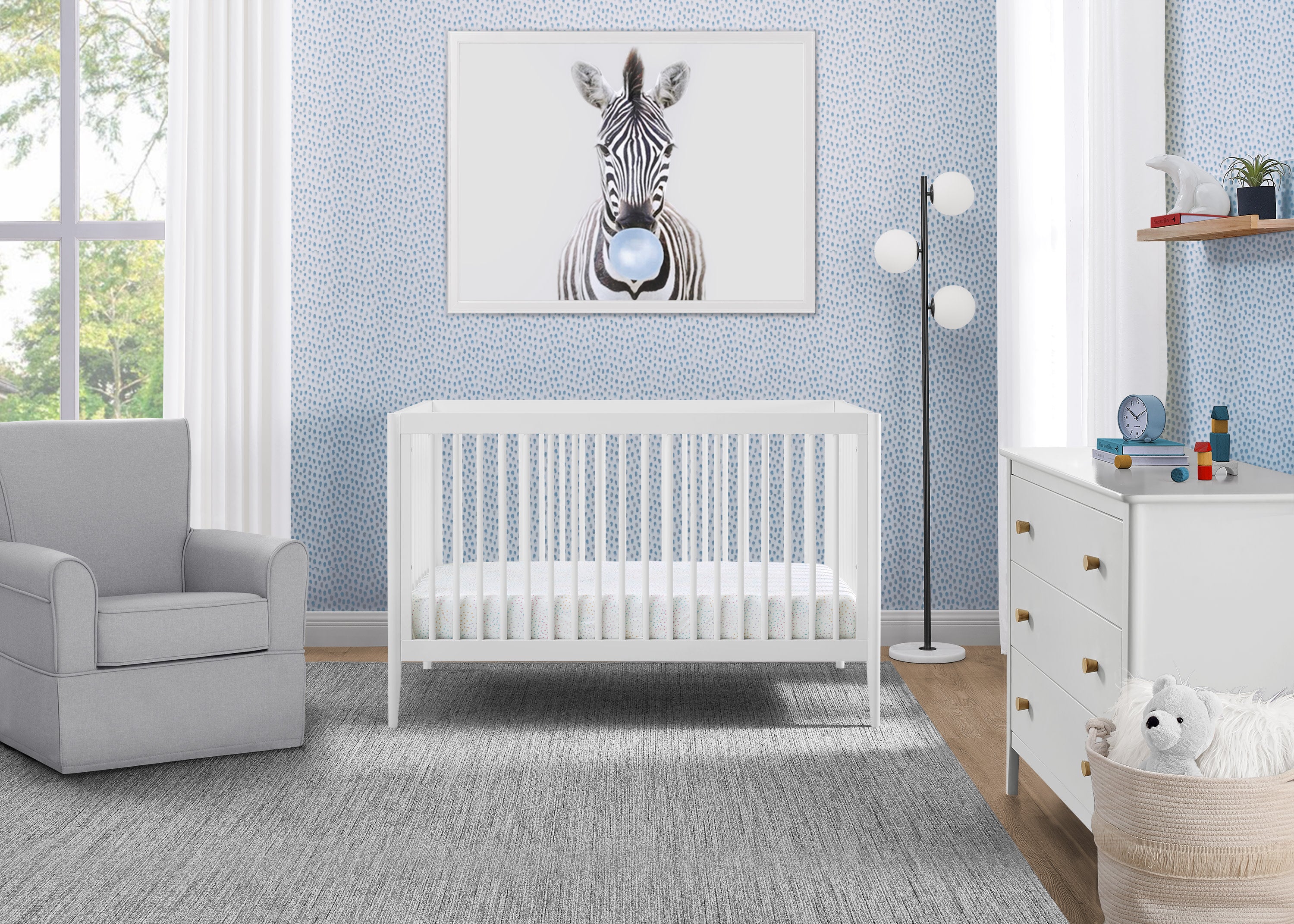 Casey 6-in-1 Convertible Baby Crib - Toddler Bed, Daybed & Full-Size Bed - Safe Nursery Furniture for Newborn to Adult - Perfect for Nursery, Bedroom & Guest Room