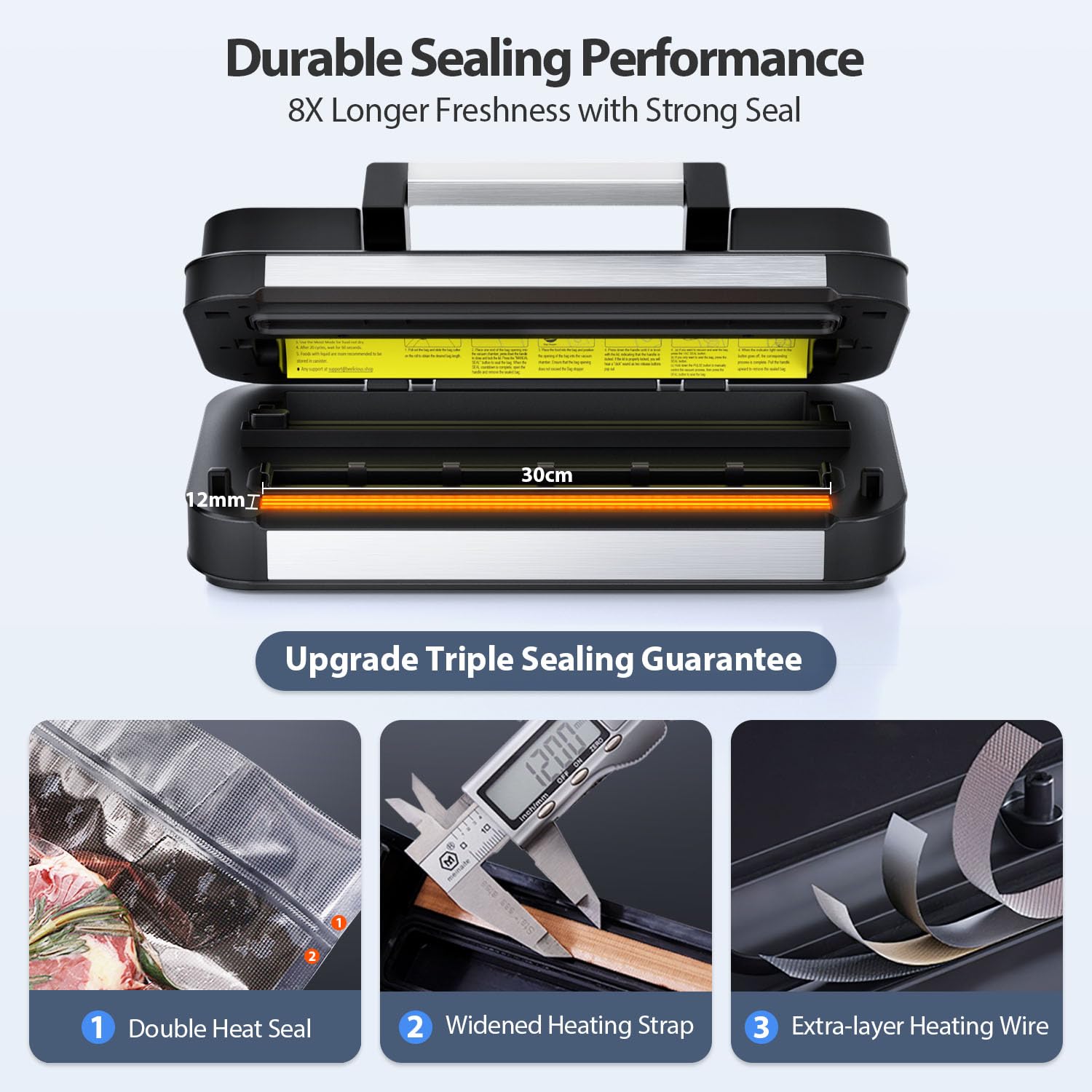 95Kpa Powerful Precision Pro Vacuum Sealer Machine - 10-in-1 Multi-Function Food Saver with Easy-Lock Handle, Double Heat Seal & Pump System | Includes Storage Bags & Built-in Cutter | Ideal for Meal Prep, Sous Vide, Freezing & Food Preservation (Green)