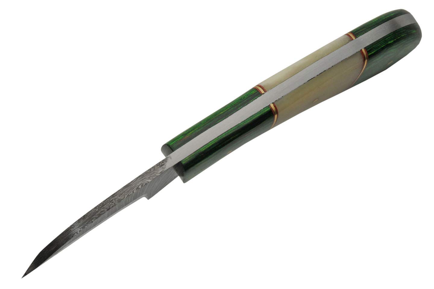 SZCO SUPPLIES 7 Inch Green Wood and Bone Handle Hunting Knife - Outdoor Survival, Camping, Bushcraft, and Skinning Tool