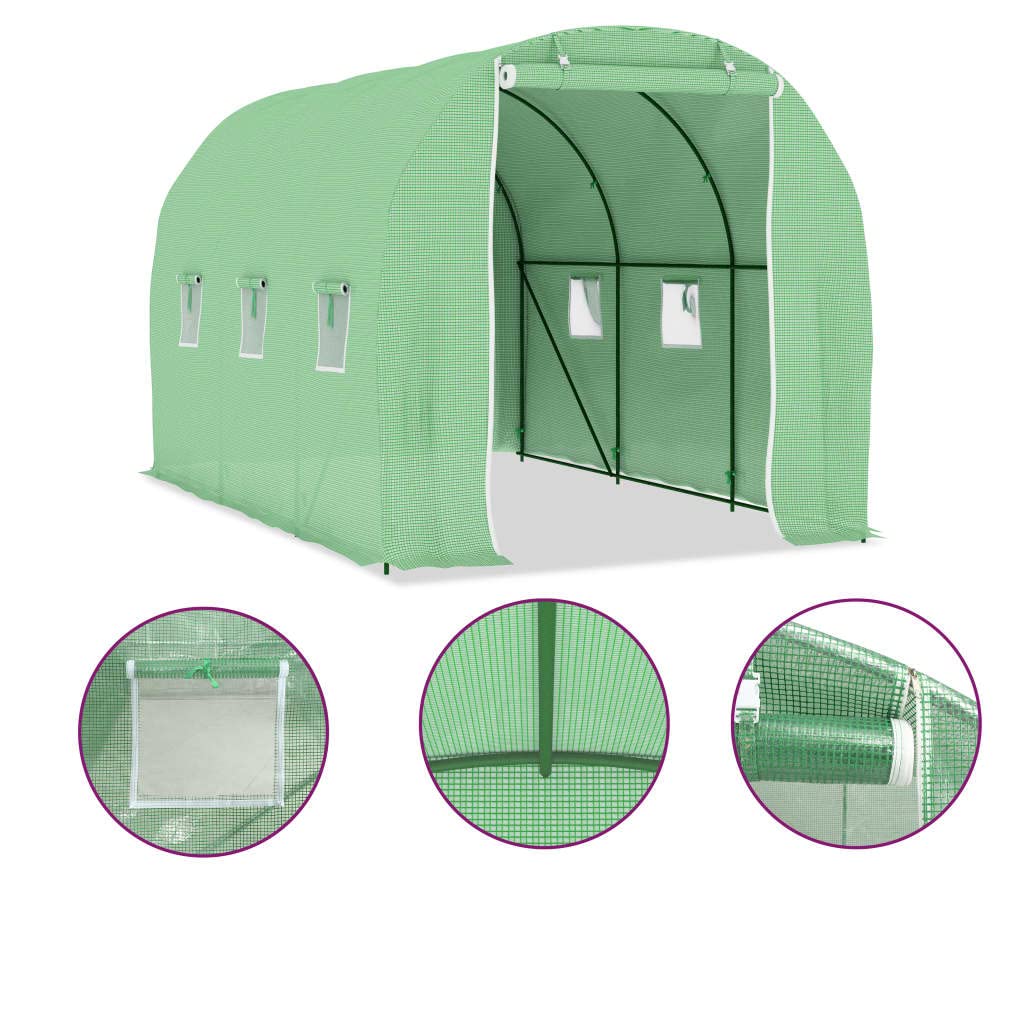 Walk-in Greenhouse for Plants - 73.8 ft² Quick Setup Indoor/Outdoor Gardening Canopy with Roll-Up Zipper Door (135