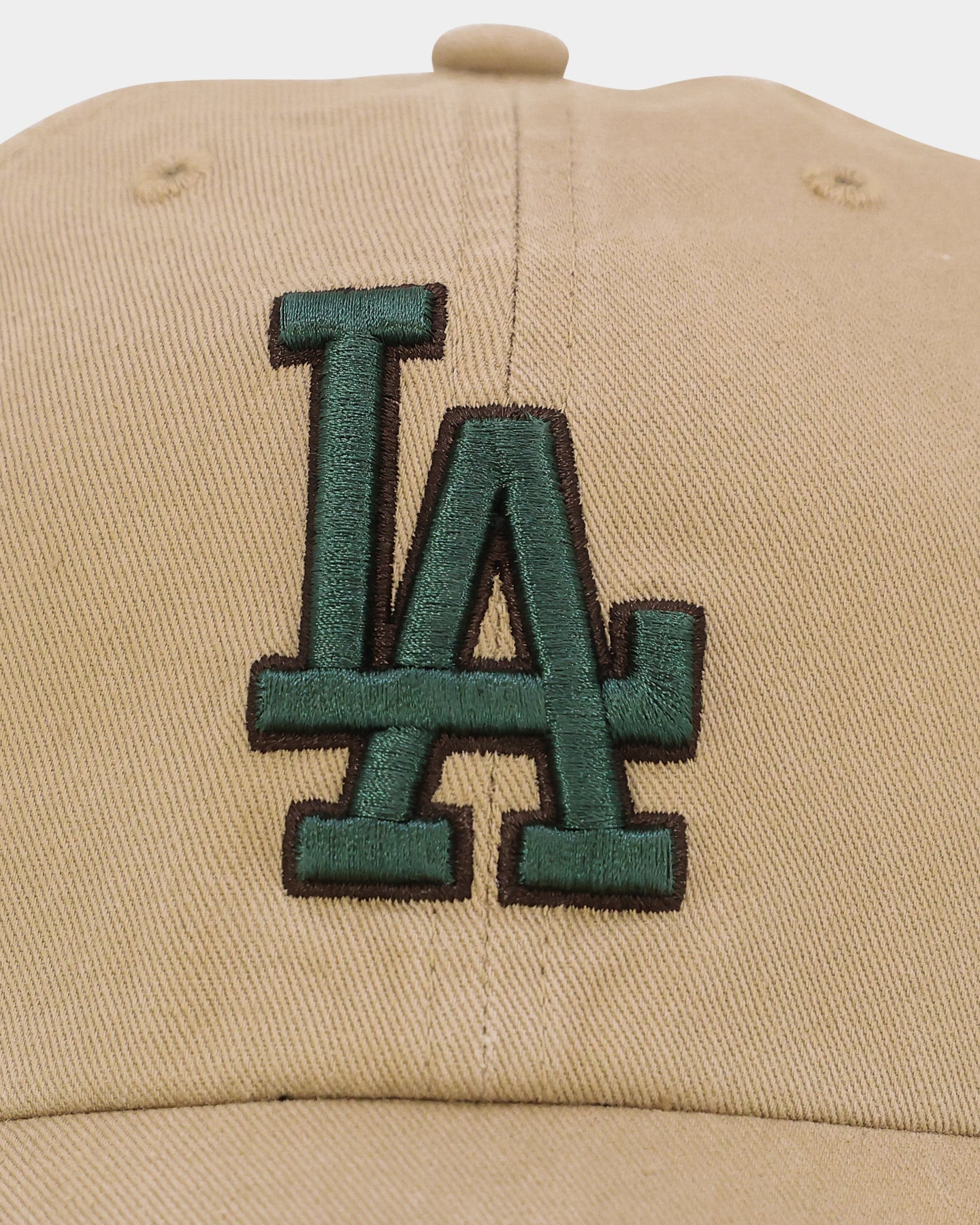 47 Brand Los Angeles Dodgers 'Croc Hunter' Snapback Hat - Khaki/Dark Green Adjustable Baseball Cap for Men & Women - Perfect for Baseball Games, Outdoor Activities & Fashion Streetwear