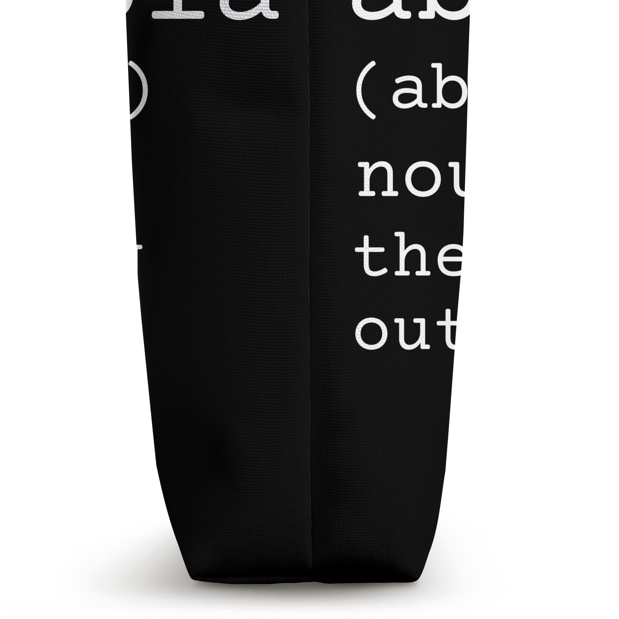 Abibliophobia Definition Tote Bag - Fear of Running Out of Books - Perfect for Book Lovers, Readers & Library Enthusiasts