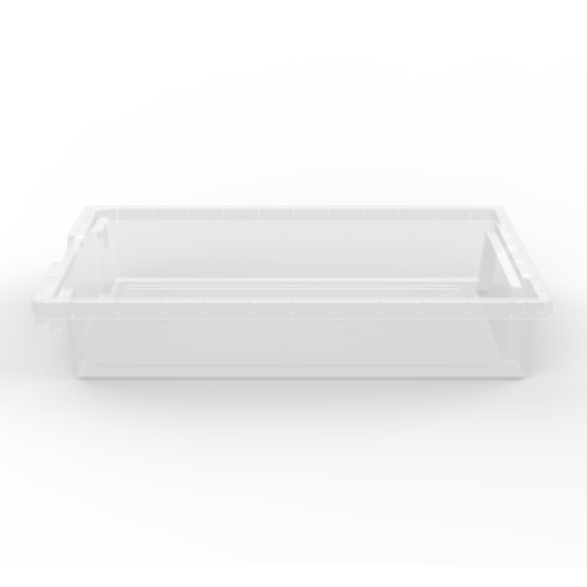 LUXOR MBS-BIN-8S-CL Stackable Clear Plastic Storage Bins - 8 Pack Small Organizer Bins for Home, Office, Closet & Pantry Organization