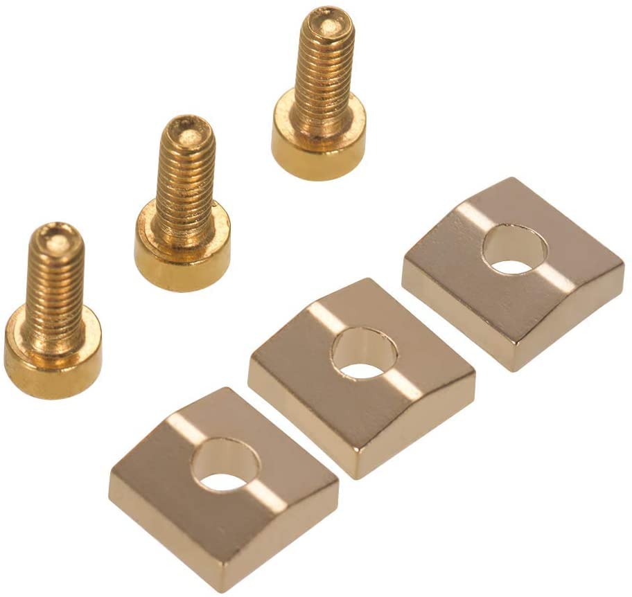 Premium Electric Guitar Locking Nut & Tremolo Bridge System - Double Locking Metal Nut Block with Hex Screws for Enhanced Stability | Perfect for Floyd Rose Style Bridges, String Locking & Guitar Maintenance