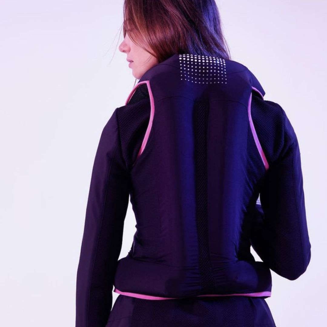 Safefit Airbag Vest with Crystal Designs - Motorcycle Safety Gear for Riders - Perfect for Commuting, Racing & Adventure Riding