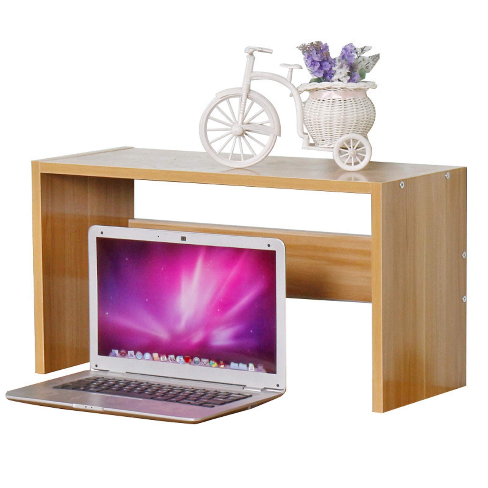 DIY Adjustable Desktop Bookshelf - Wooden Countertop Bookcase Organizer for Office & Home, Literature Display Rack with Easy Assembly (Yellow) - Perfect for Workspace Organization & Book Storage
