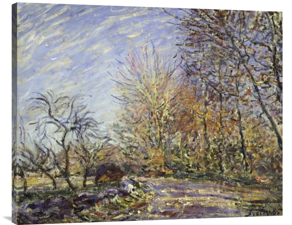 Alfred Sisley Outskirts of Fontainebleau Forest Canvas Wall Art Print - Handmade Giclee Reproduction, Gallery Wrapped - Perfect for Living Room, Bedroom & Office Decor