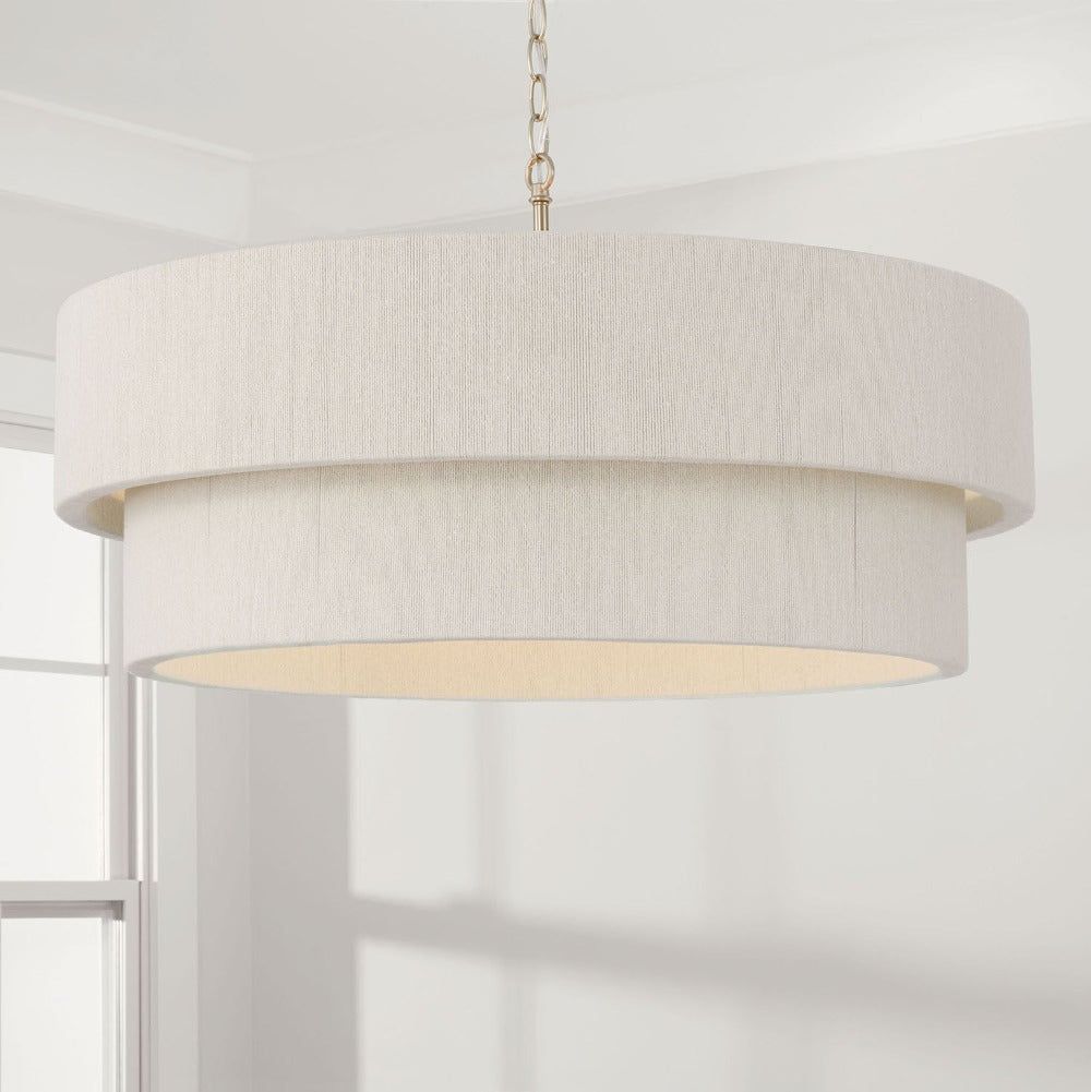 Amanda Dual Flush Mount Ceiling Light Fixture - Modern LED Flush Mount Lighting for Bedroom, Kitchen, Hallway & Living Room - Energy Efficient Indoor Ceiling Light with Adjustable Brightness