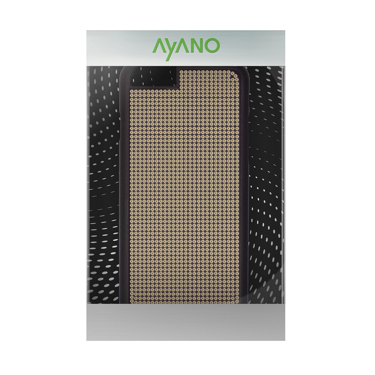 Genuine Crystal Case for iPhone 6 Plus - Black/Gold - Elegant Protection